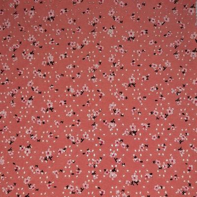 PUFF PRINT CVC EMBROIDERY KNIT-CORAL