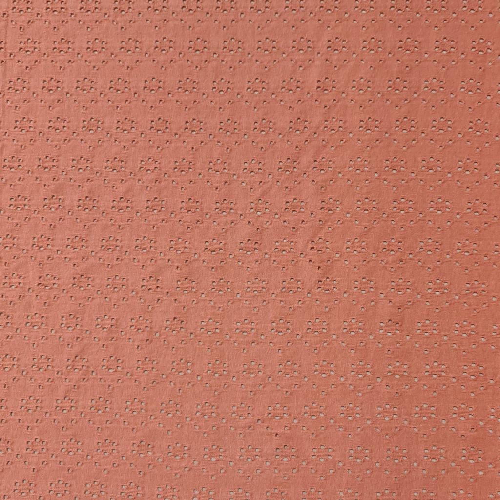 33105FCORAL.jpg CVC EMBROIDERY KNIT-CORAL - Image 1