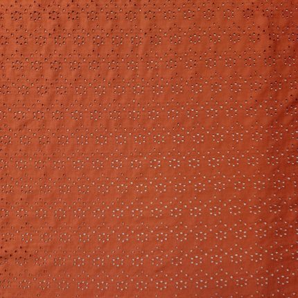 CVC EMBROIDERY KNIT-RUST