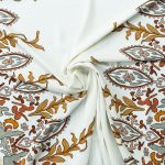 DIGITAL PRINT(RAYON LINEN)23 BORDERS PURPLE - Image 2