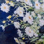 DIGITAL PRINT (CAPRI LINEN) 28 DAISY FESTIVAL NAVY - Image 2