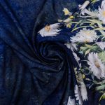 DIGITAL PRINT (CAPRI LINEN) 28 DAISY FESTIVAL NAVY - Image 3