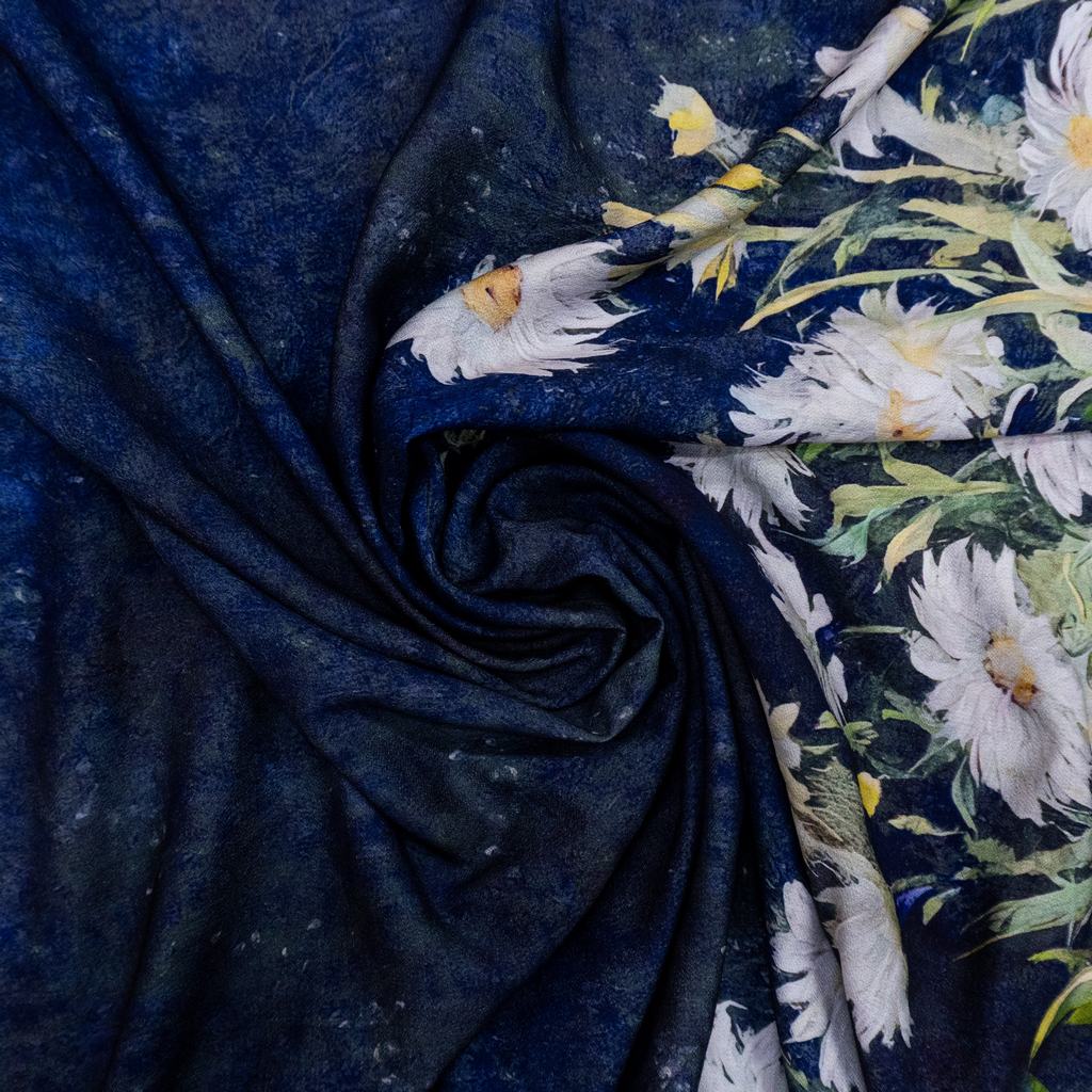 33202D35F14233.jpg DIGITAL PRINT (CAPRI LINEN) 28 DAISY FESTIVAL NAVY - Image 3