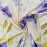 DIGITAL PRINT (CAPRI LINEN) 28 LILAC PAINTERLY BLOOMS - Image 2