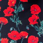 150CM DIGITAL PRINT STRETCH TAFFETA DAFFODIL