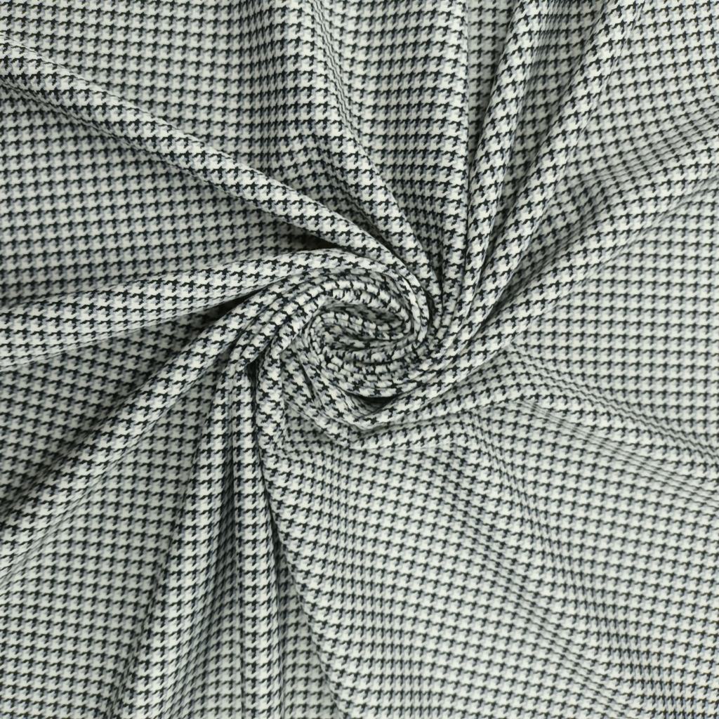 34225FSILVER.jpg JACQUARD BENGALINE HOUNDSTOOTH - Image 1