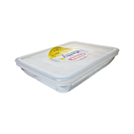 PYREX DAILY RECY DISH WITH PLASTIC LID 22X17CM
