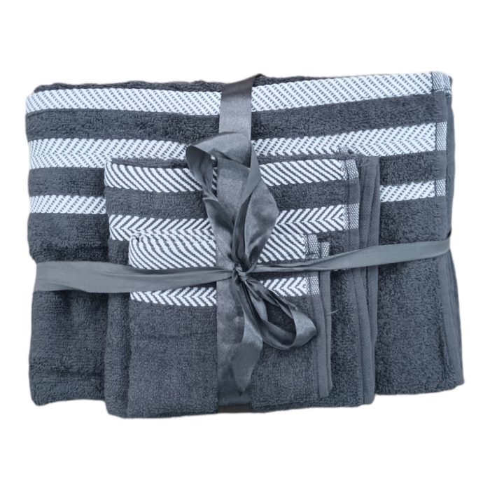 3PC PLUSH SET-DARK GREY - Image 1