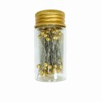 PLASTIC HEADED PINS IN GLASS JAR - Image 2