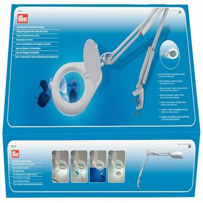 MAGNIFYING GLASS WITH LAMP + CLAMP