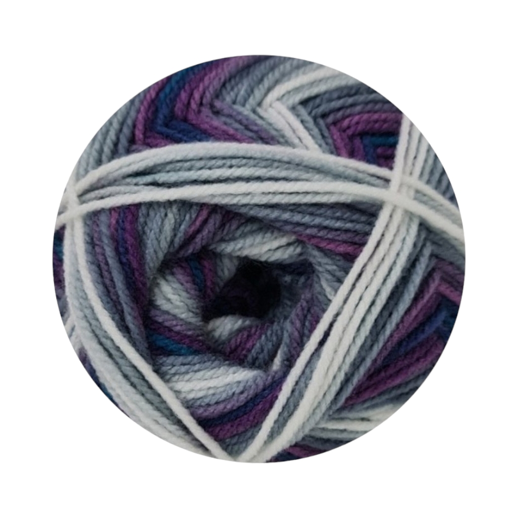 67BP5F31231.jpg 67 BLANKETS PRINT 300GM BALLS - PURPLE SPLASH - Image 1