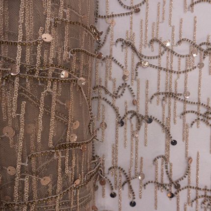 SEQ & BEADS CHAIN BRONZE