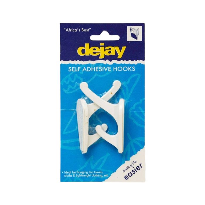 SELF ADHESIVE HOOK PLASTIC DOUBLE - Image 1