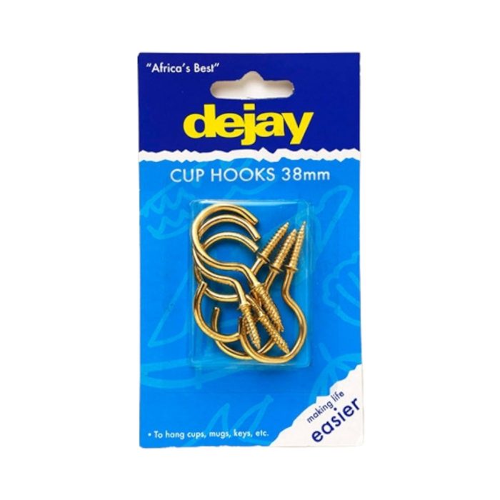 38MM CUP HOOK BRASS 9Pcs - Image 1