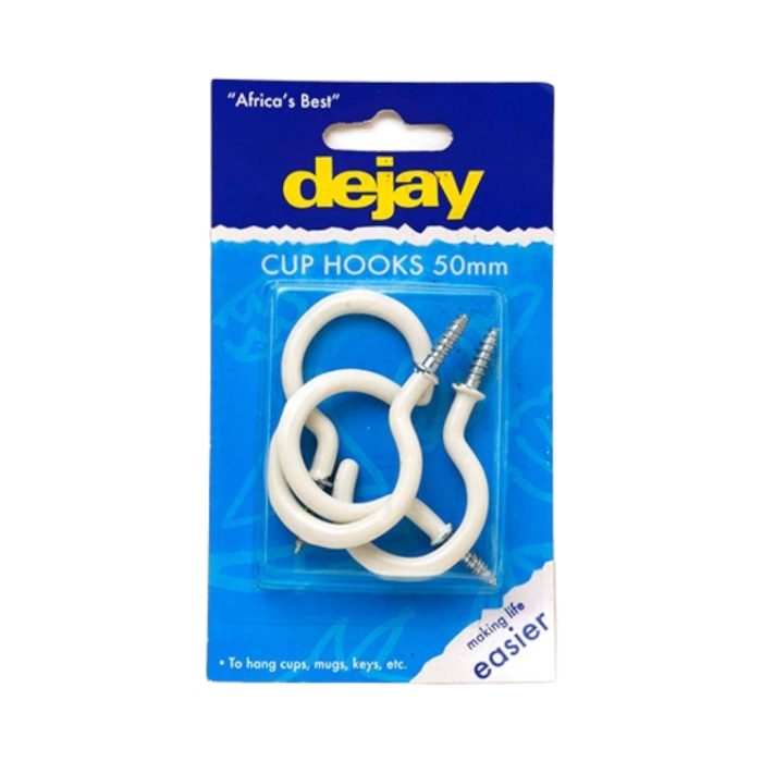 50MM CUP HOOK WHITE 4Pcs - Image 1