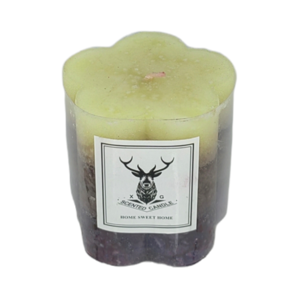 A4032DLZ1645F1.jpg SCENTED CANDLE 3 TONE FLWR SML - Image 1