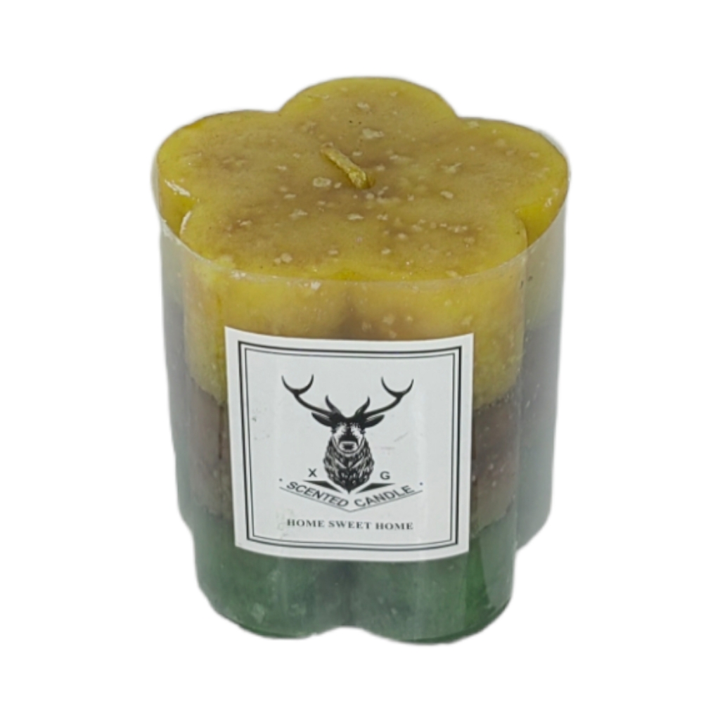 A4032DLZ1645F3.jpg SCENTED CANDLE 3 TONE FLWR SML - Image 1