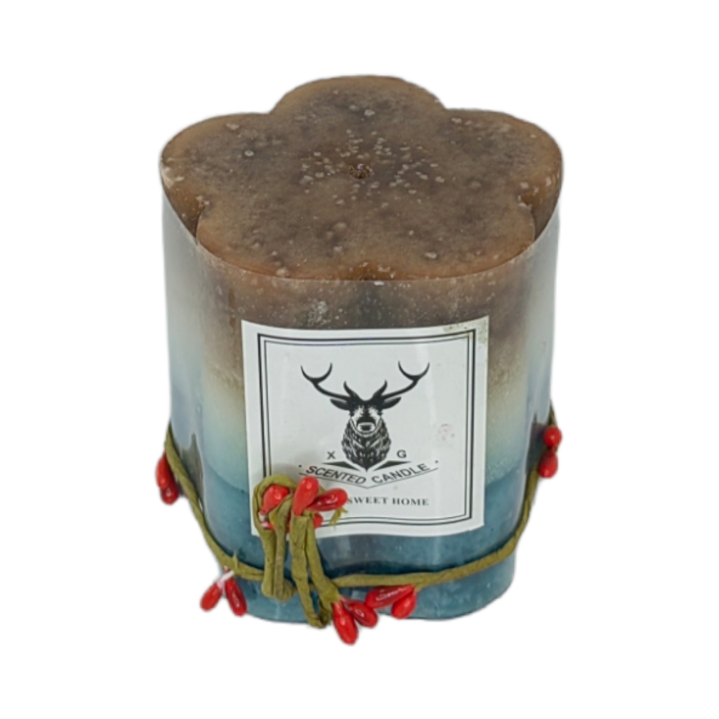 A4032DLZ1645F4.jpg SCENTED CANDLE 3 TONE FLWR SML - Image 1