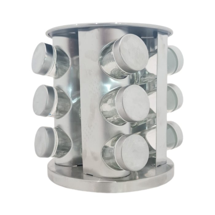 SPICE RACK 12PCS SILVER - Image 1
