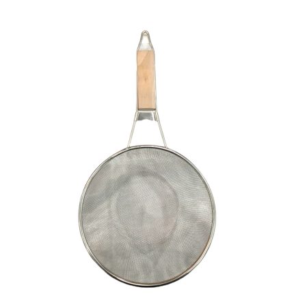 STRAINER W/WOODEN HANDLE 21CM