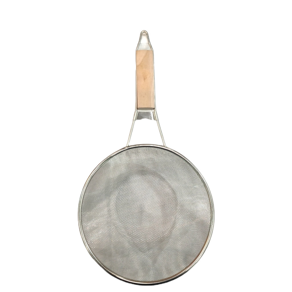 AC2D8350.jpg STRAINER W/WOODEN HANDLE 21CM - Image 1
