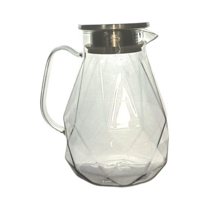 GLASS JUG DIAMOND SMOKE GREY 1.8L