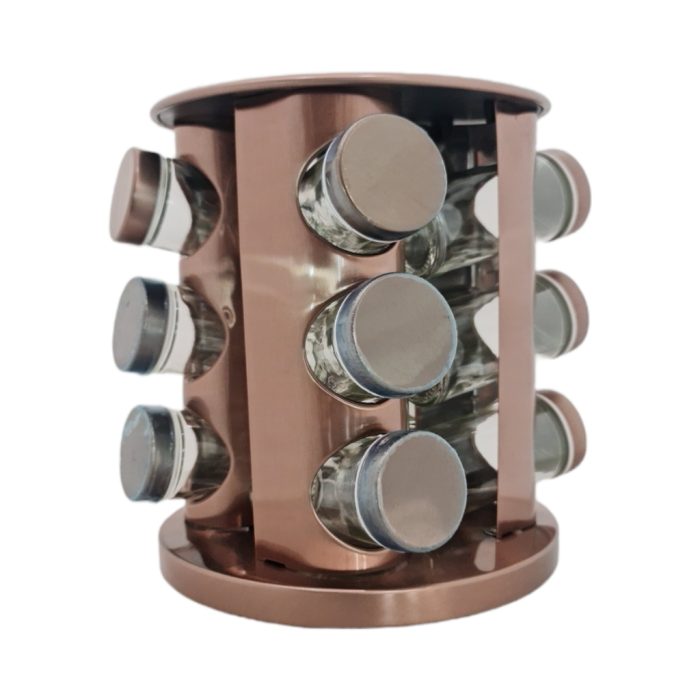 12 PC SPICE RACK COPPER - Image 1
