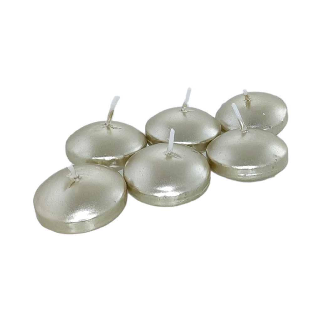 AH2DMFC5FRG.jpg METALLIC FLOATING CANDLE 6PK ROSE GOLD - Image 1