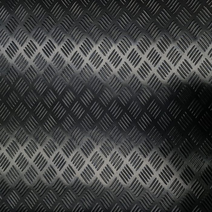 3MM RUBBER MAT BLACK - CHECKED - Image 1