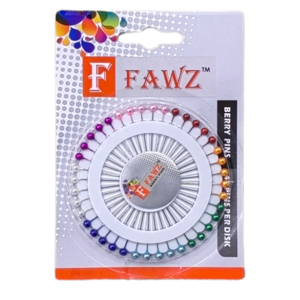 BPP5FASS.jpg BERRY PINS  CARDED PEARL - ASSORTED - Image 1