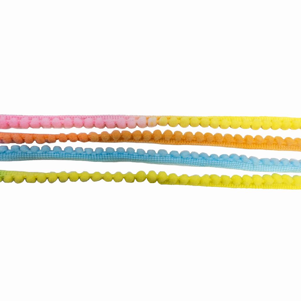 BRPP0875FPTC231.jpg POM POM BRAID SMALL -PASTEL COLOUR - Image 1