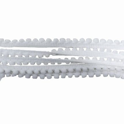 POM POM BRAID SMALL - WHITE (CL 1)