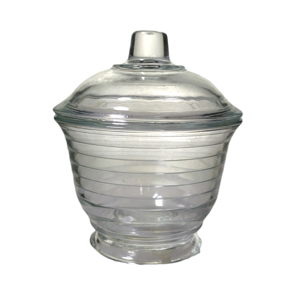 BW1920.jpg GLASS SUGER BOWL WITH LID - Image 1