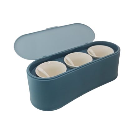 CERAMIC SPICE CANISTER BLUE