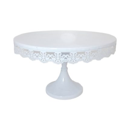 CAKE STAND WHITE SML