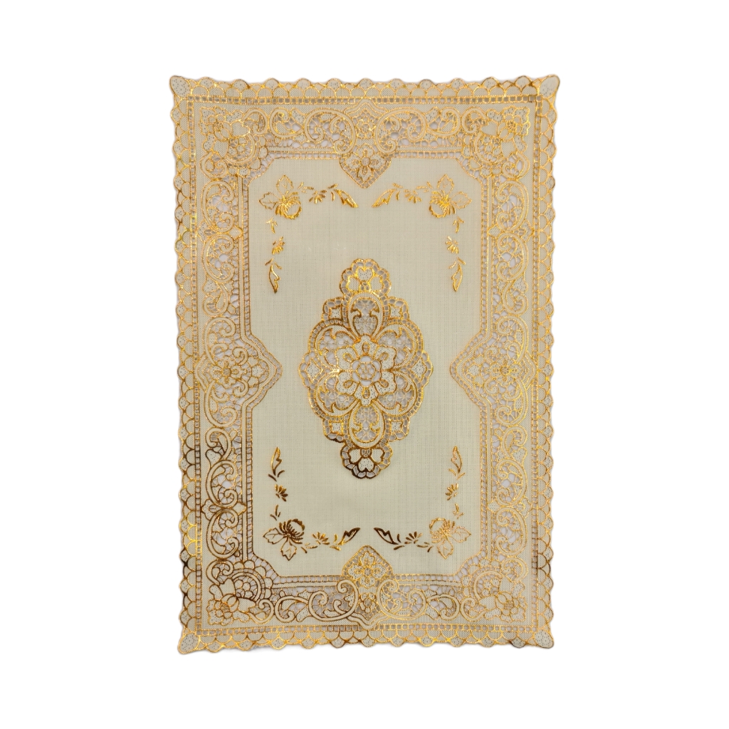 CM2DPMV5F1.jpg PVC PLACE MATS VINYL GOLD - Image 1