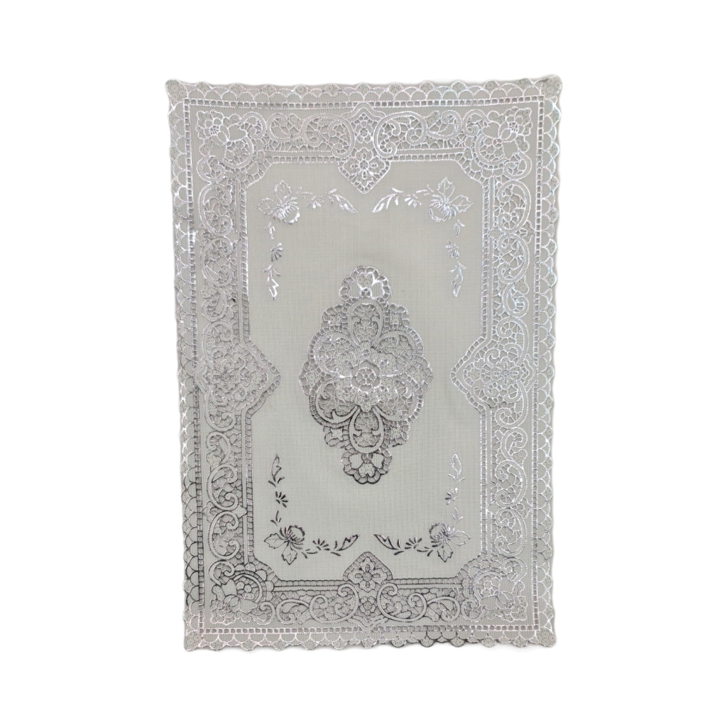 CM2DPMV5F2.jpg PVC PLACE MATS VINYL SILVER - Image 1