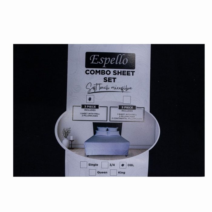 MICROFIBRE 90GSM COMBO DBL 3PC -BLACK - Image 1