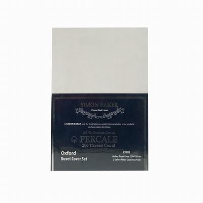 200T COTTON OXF D/COVER KING WHITE