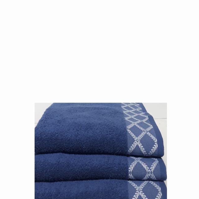 DLDBT5FSB.jpg DIAMOND LEAF DEISGN BATH TOWEL STEEL BLUE - Image 1
