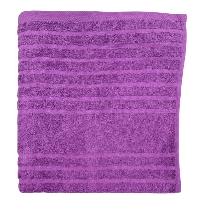DANTELLA LIFESTYLE STRIPE BATH TOWEL PLUM - Image 1