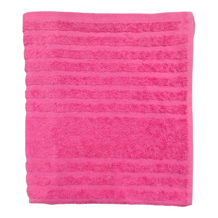 DANTELLA LIFESTYLE STRIPE BATH TOWEL SOFT CORAL - Image 1