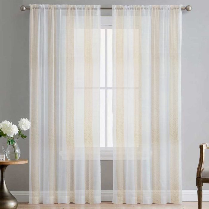 310CM 100% POLYESTER STRIPED VOILE - Image 2