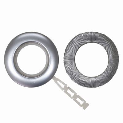 44MM EYELET RINGS DUO 10ps - BRUSHED SILVER