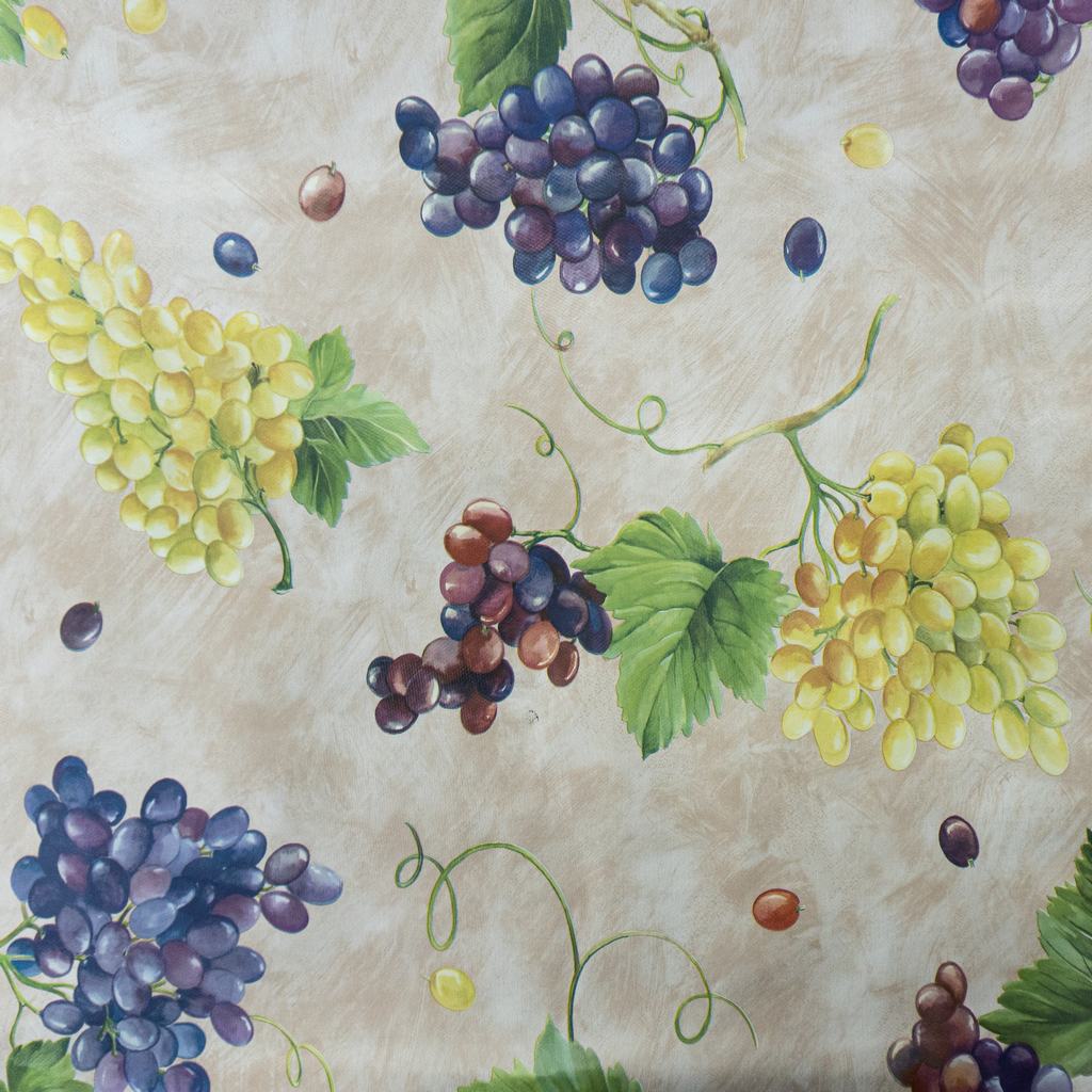 FBT5F209231.jpg FANTASTIK PVC TABLE COVER (137CM)grappe beige h410 - Image 1
