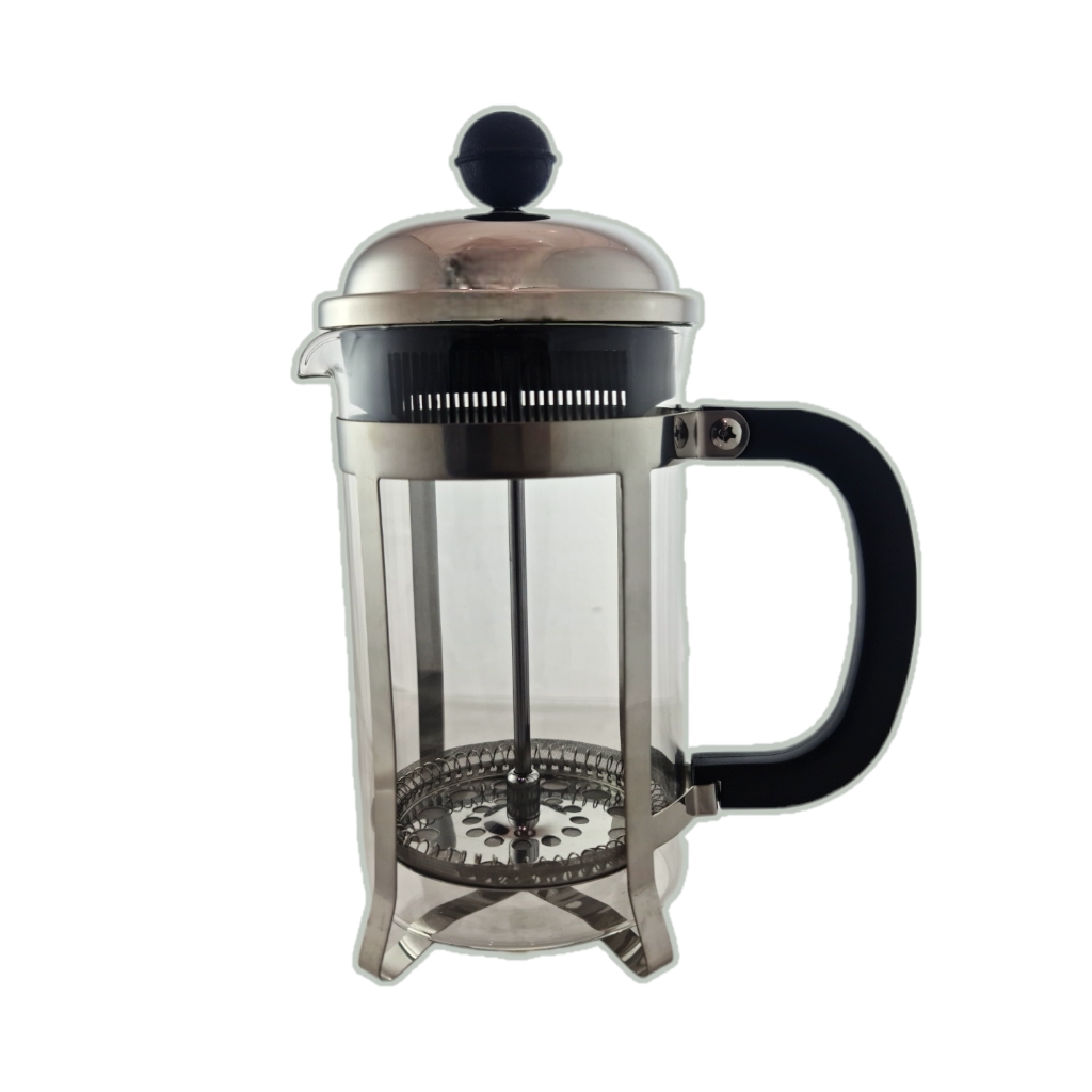 FL2D10609.jpg AQUA COFFEE PLUNGER SILVER 600ML - Image 1