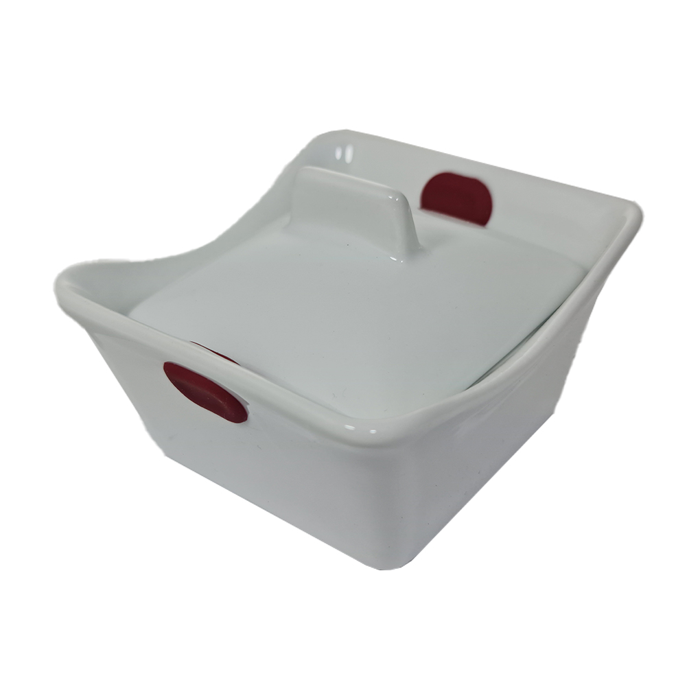 FL2D12090.jpg AQUA MINI BAKER WITH LID SQUARE 11CM - Image 1