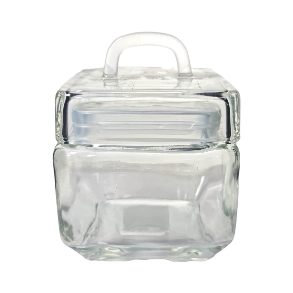 FL2D26583.jpg CANISTER GLASS SQUARE LOOP LID 0.9L - Image 1