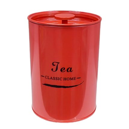 TIN RED TEA ROUND