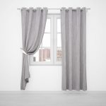 MODERN TEXTURE EYELET CURTAIN - TAUPE - Image 2